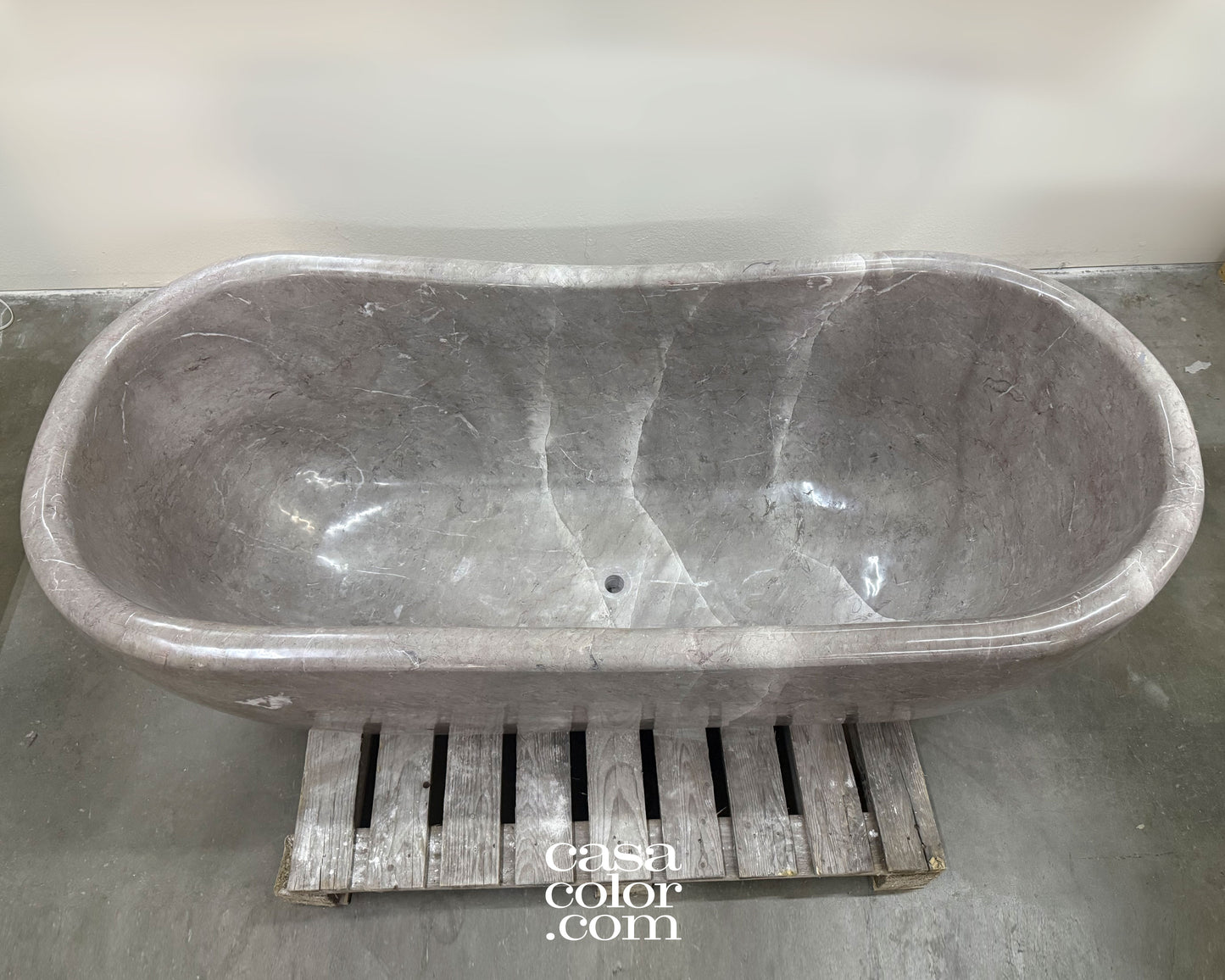 One Piece Hand-Carved 100% Natural Stone Tub. 1,000 Lb. Stone Tub. Indoor/Outdoor Tub