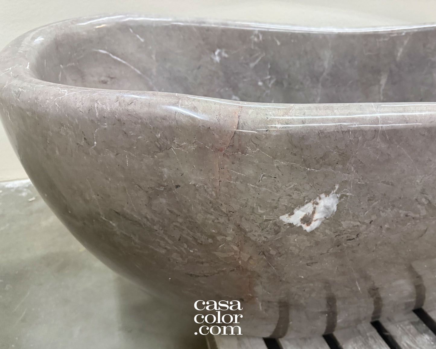 One Piece Hand-Carved 100% Natural Stone Tub. 1,000 Lb. Stone Tub. Indoor/Outdoor Tub