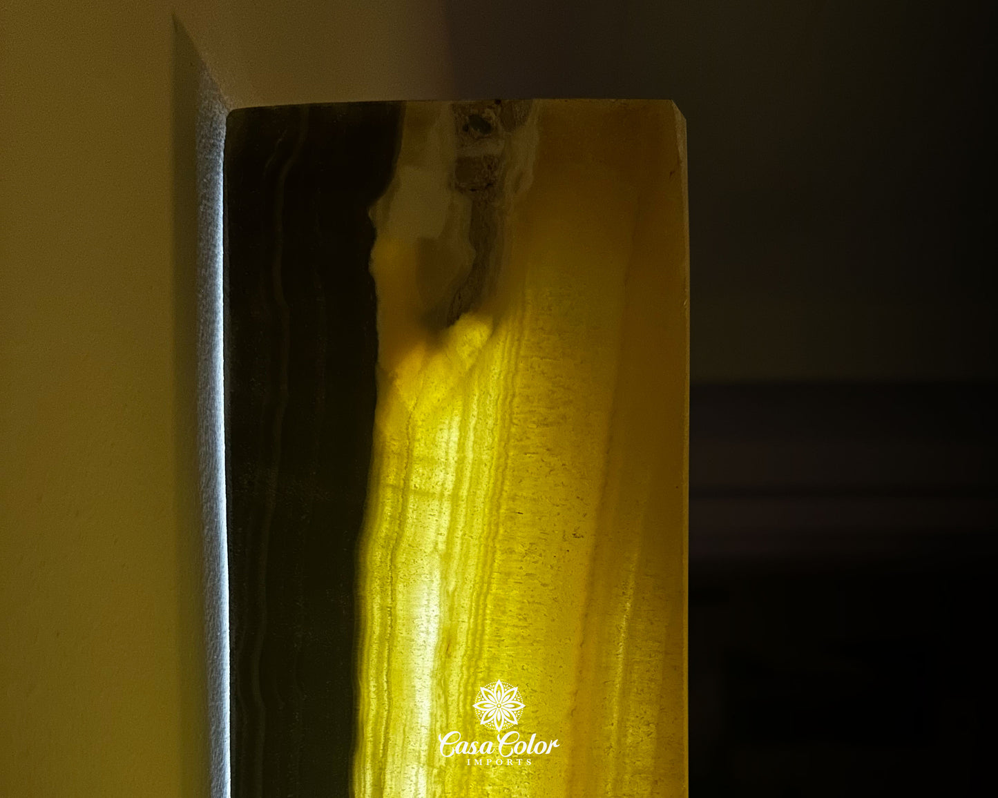 Large Handmade Onyx Backlit Wall Panel. One of a Kind Wall Decor.