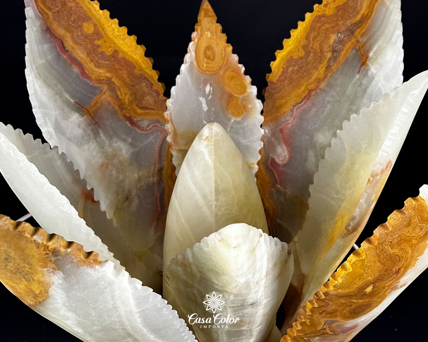 Stunning Cactus Onyx Handmade Lamp. 14" Height