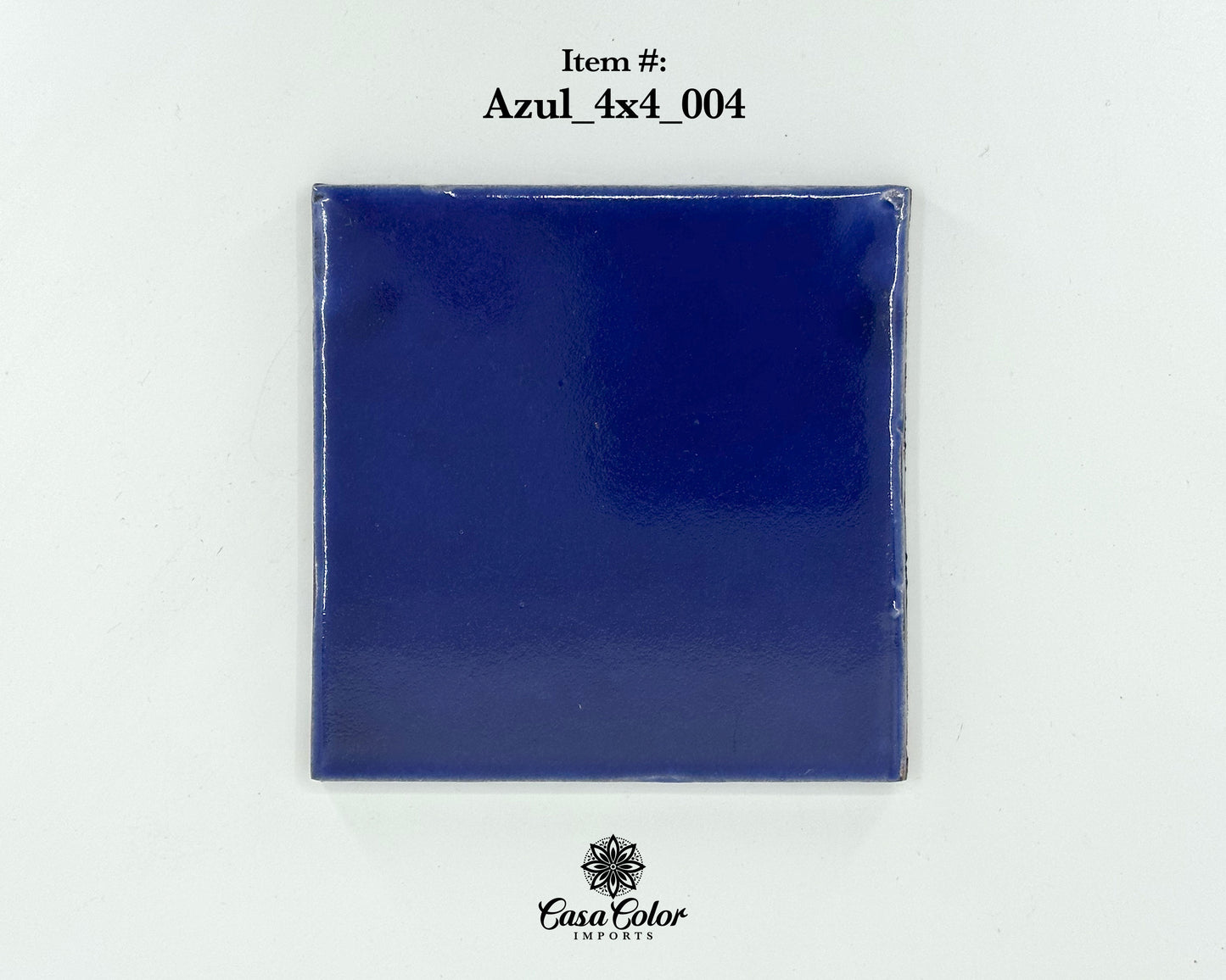 50 Glossy Blue Decorative Hand Painted Tiles. 4X4.