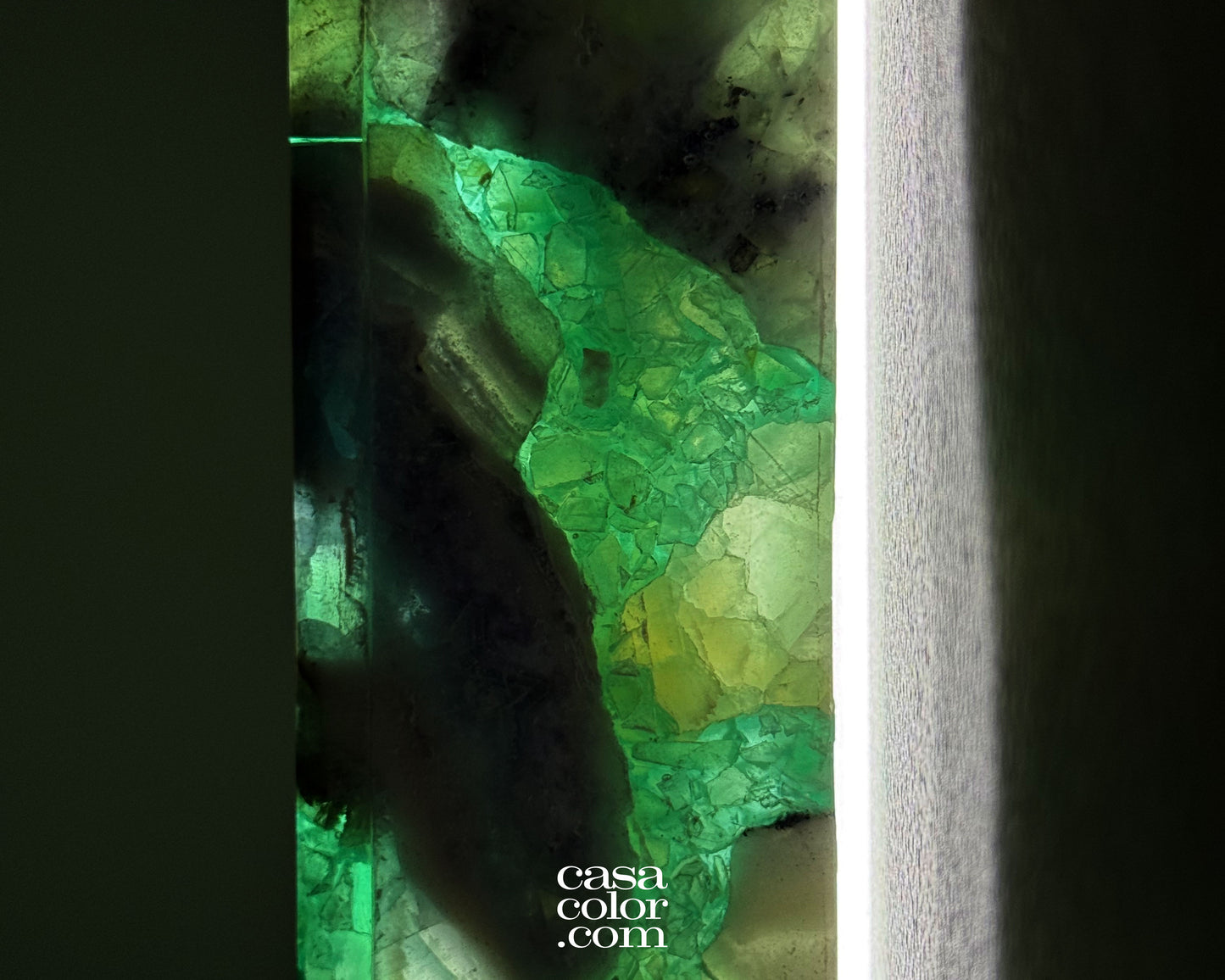 Stunning Crystal Fluorite Handmade Wall Mirror. 39.25" height