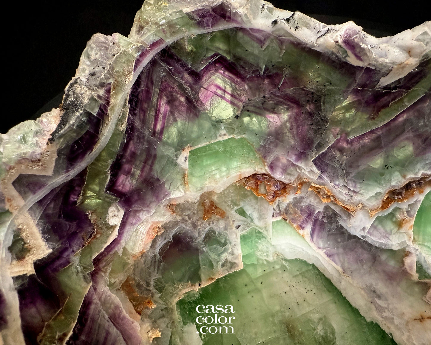 Stunning Hand Carved Purple Translucent Fluorite Crystal Bowl