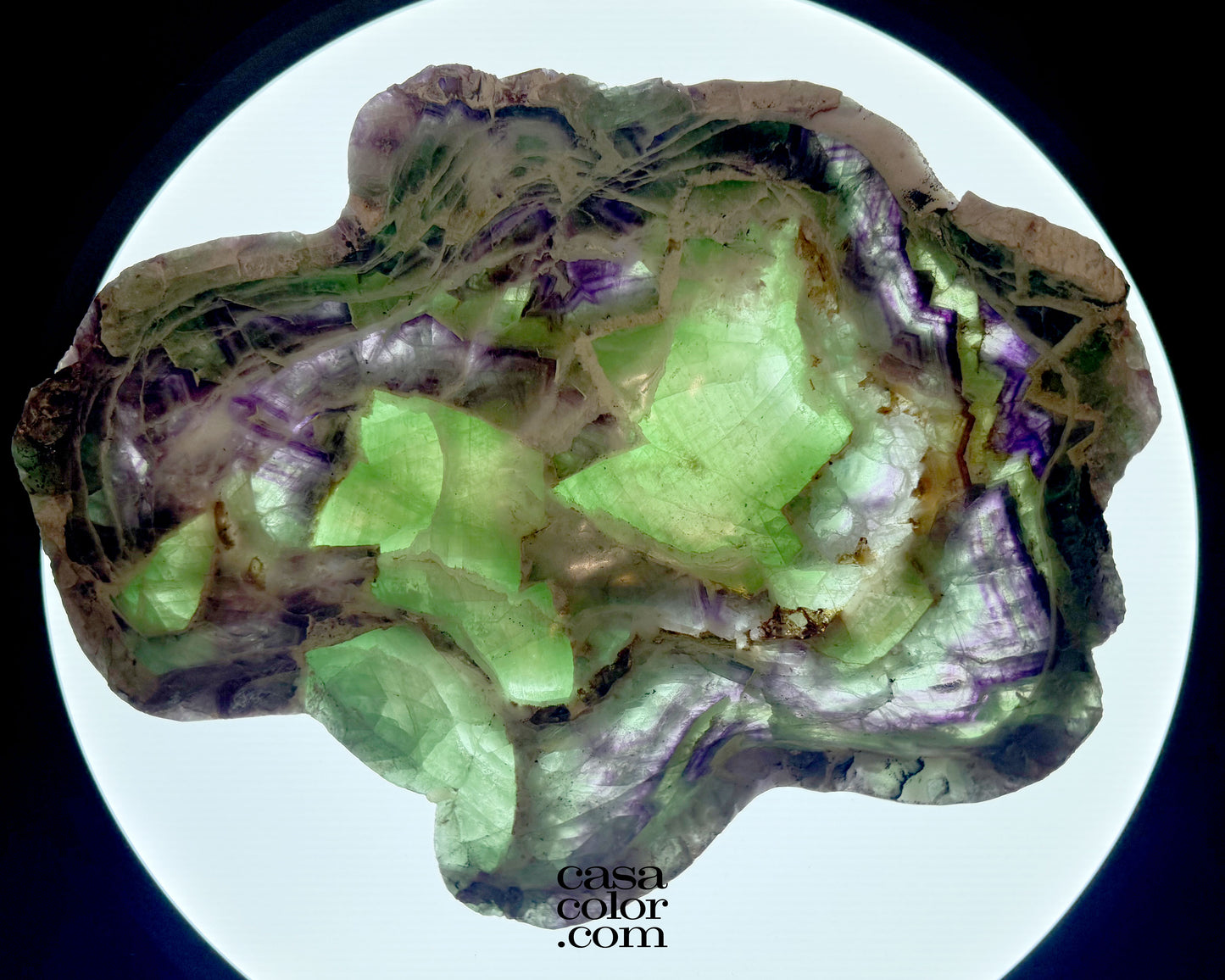 Stunning Hand Carved Purple Translucent Fluorite Crystal Bowl