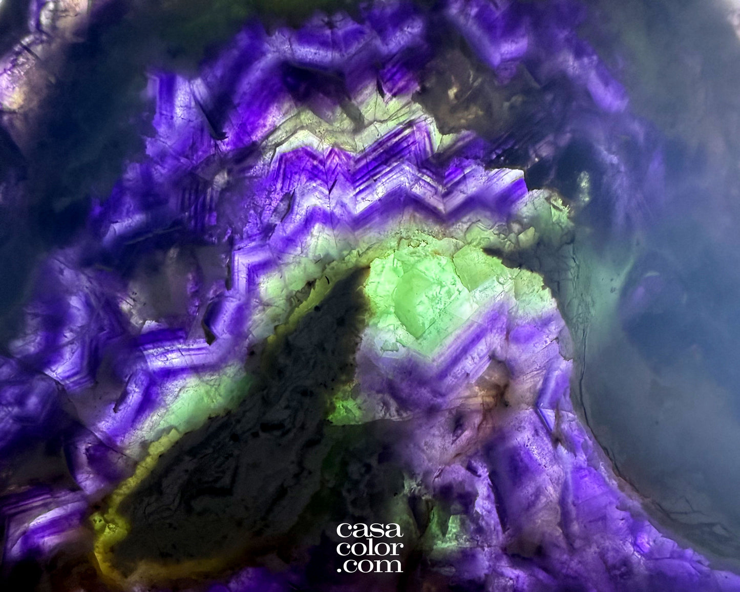 Stunning All Purple Hand Carved Translucent Fluorite Crystal Bowl