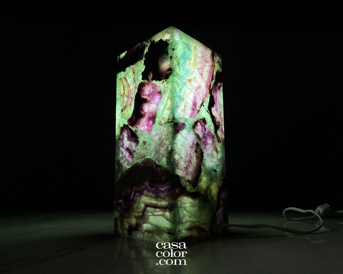 Fluorite Crystal Lamp