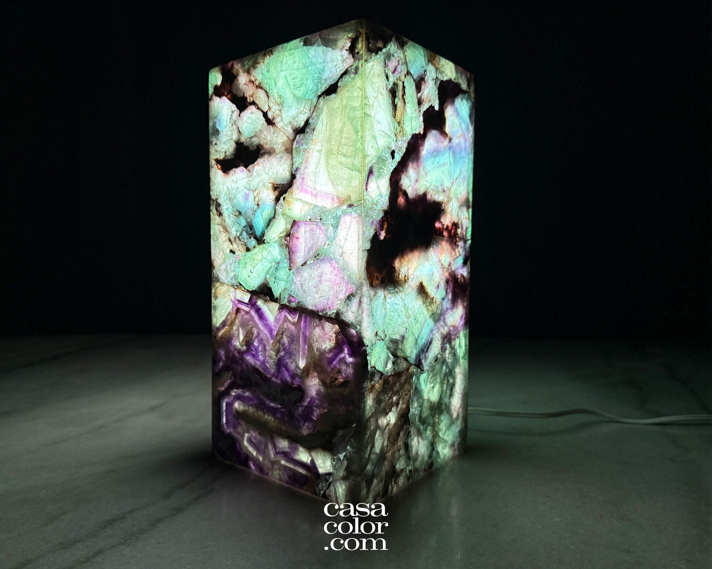 Fluorite Crystal Lamp