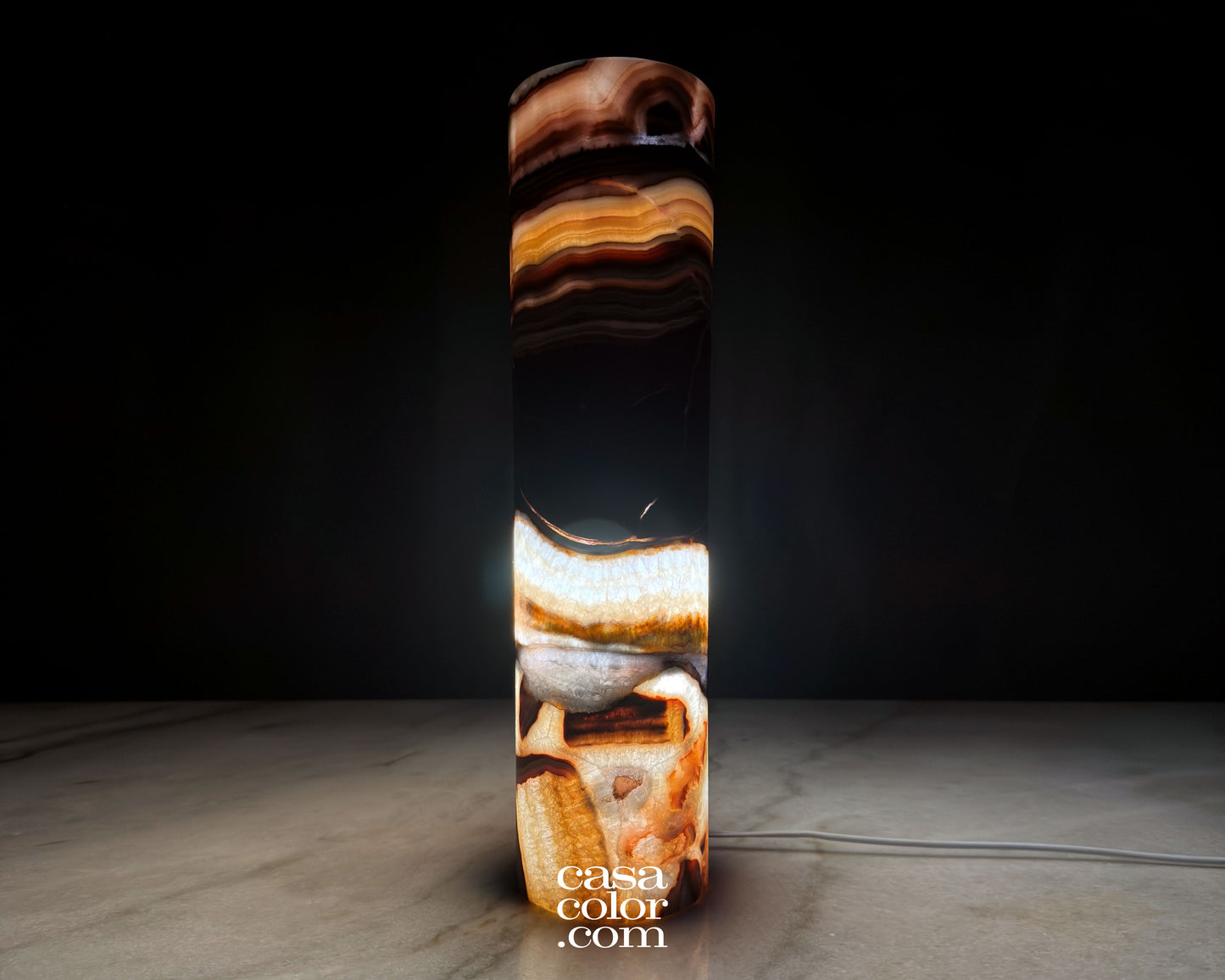 Onyx chocolate lamp