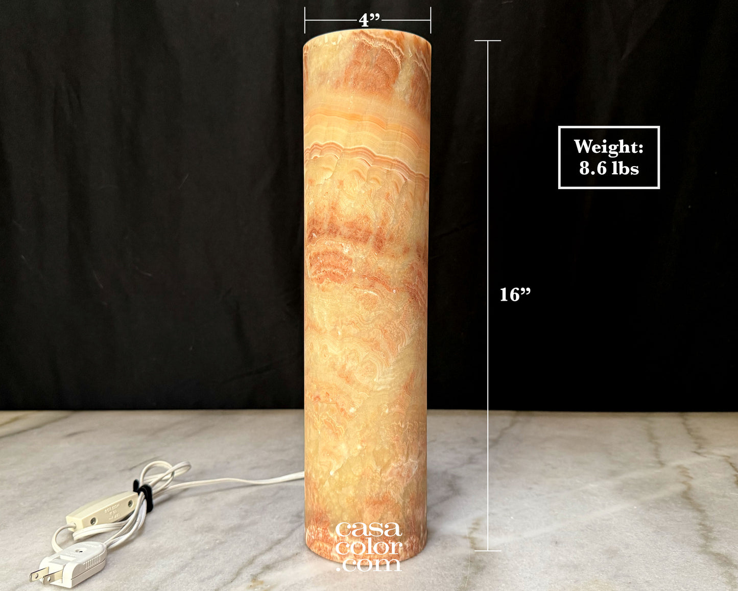 Onyx Fire Cylinder Lamp 01