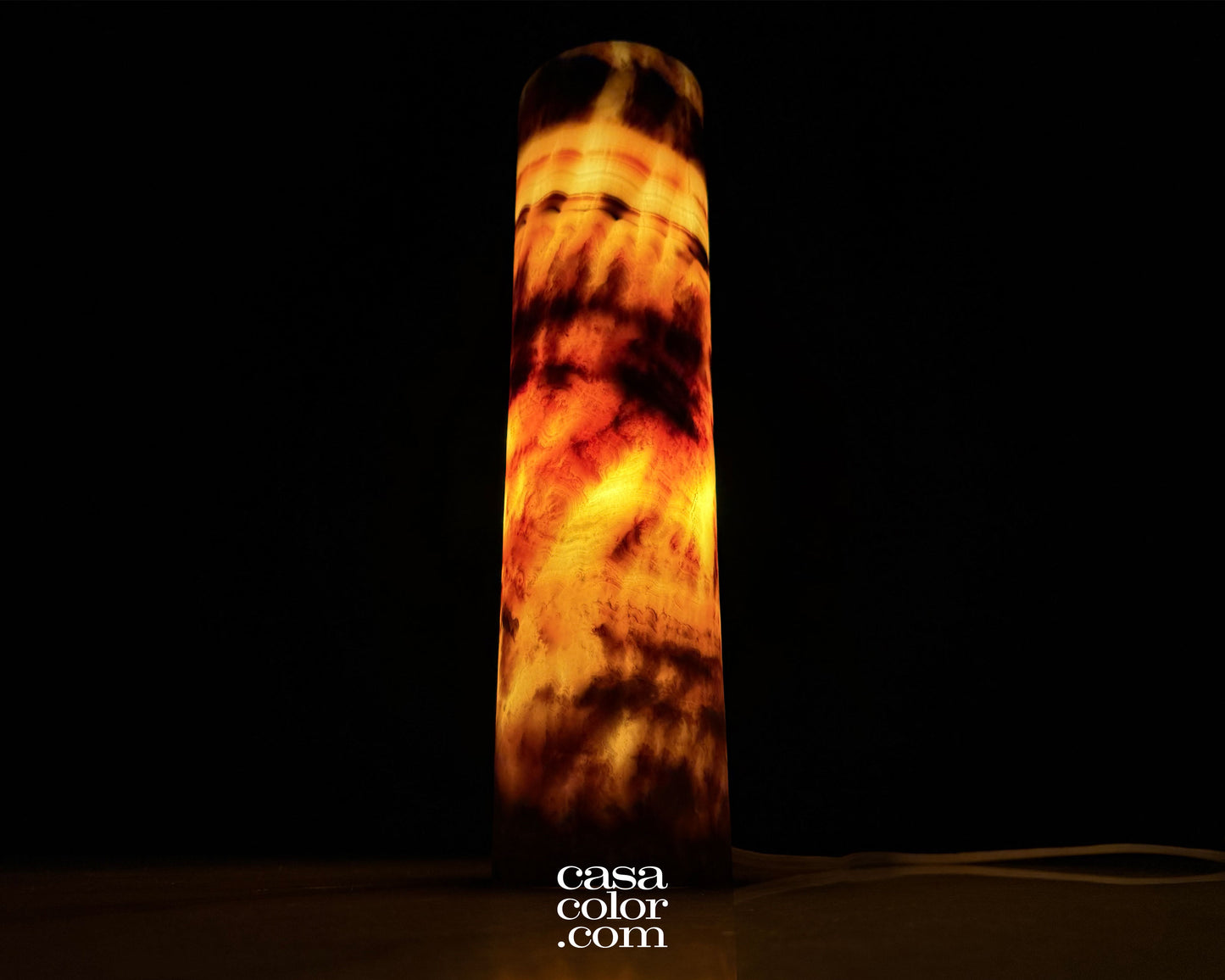 Onyx Fire Cylinder Lamp 01