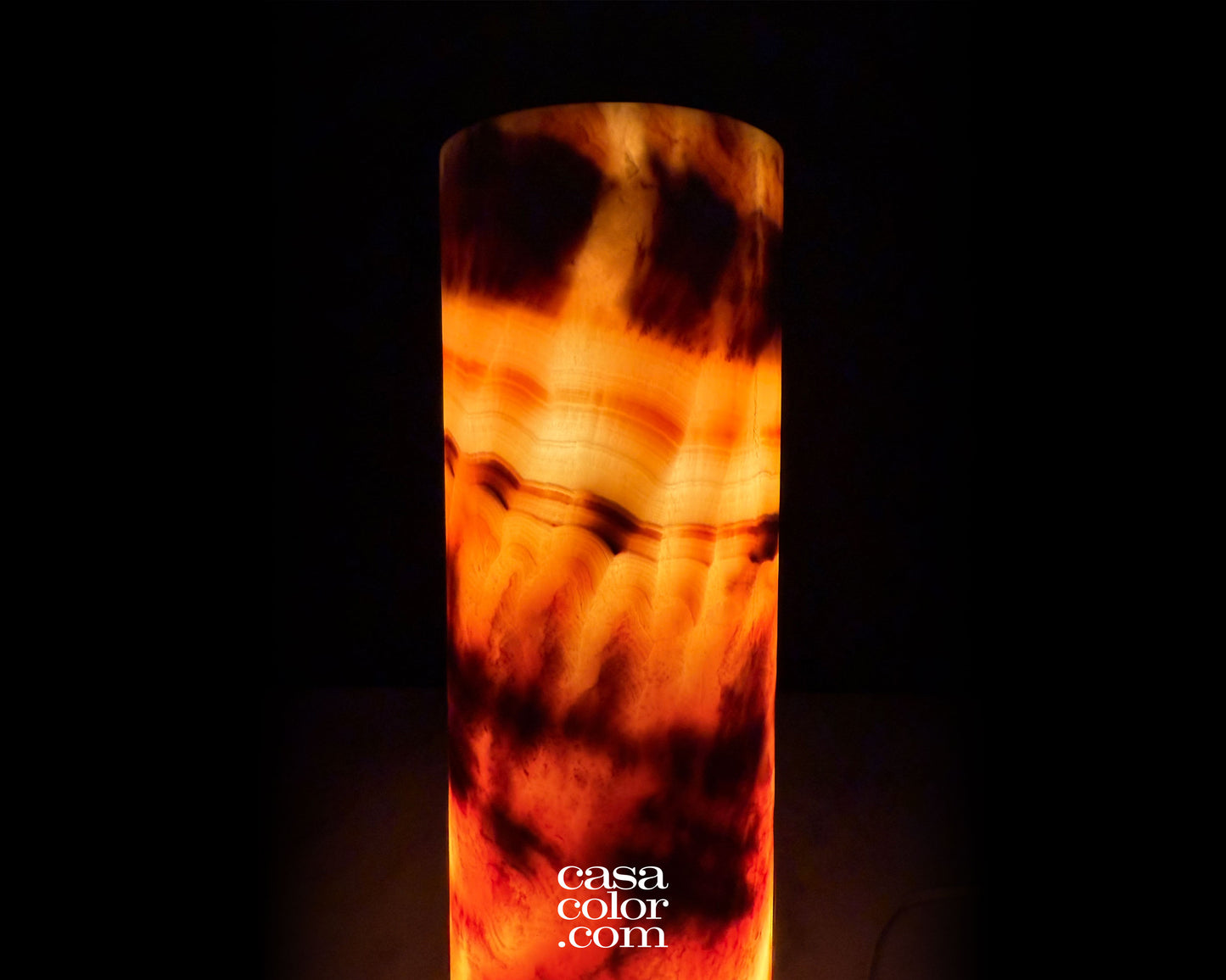Onyx Fire Cylinder Lamp 01