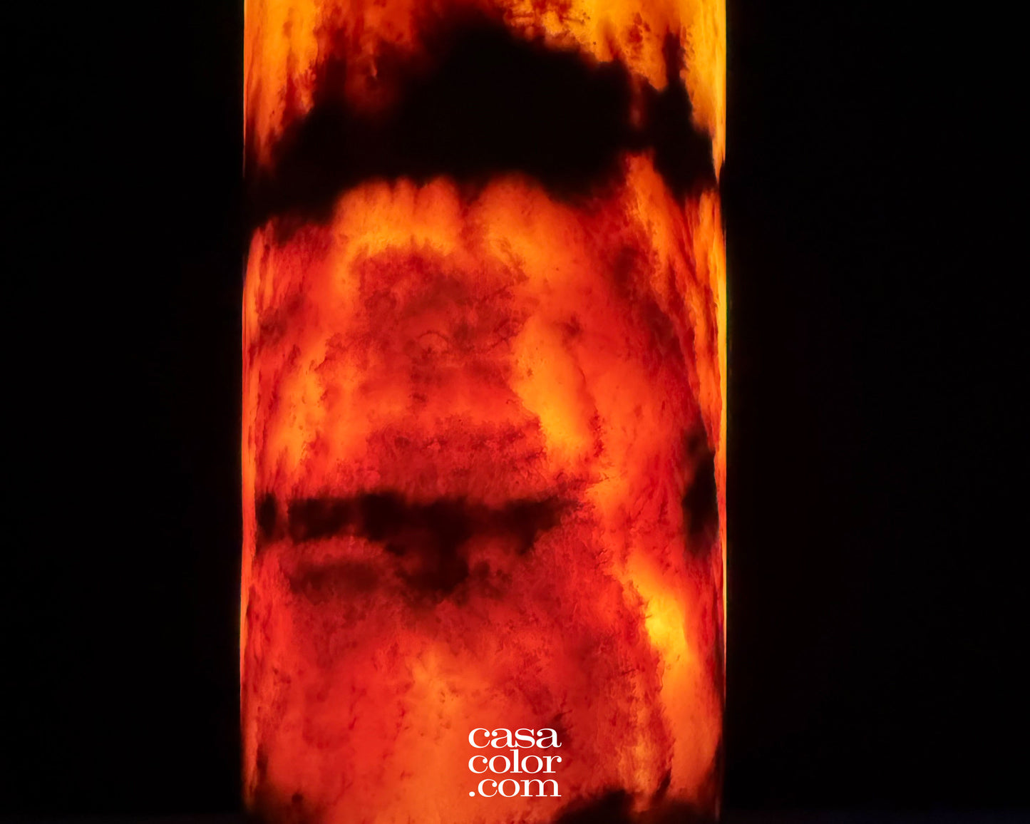 Onyx Fire Cylinder Lamp