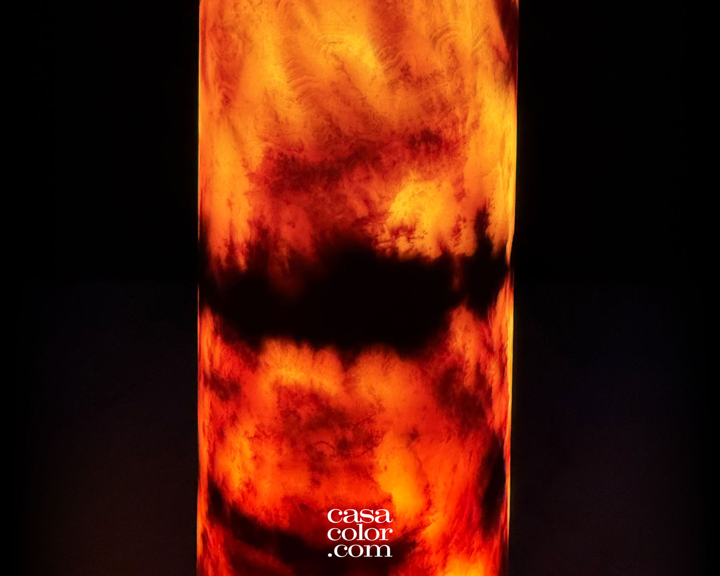 Onyx Fire Cylinder Lamp