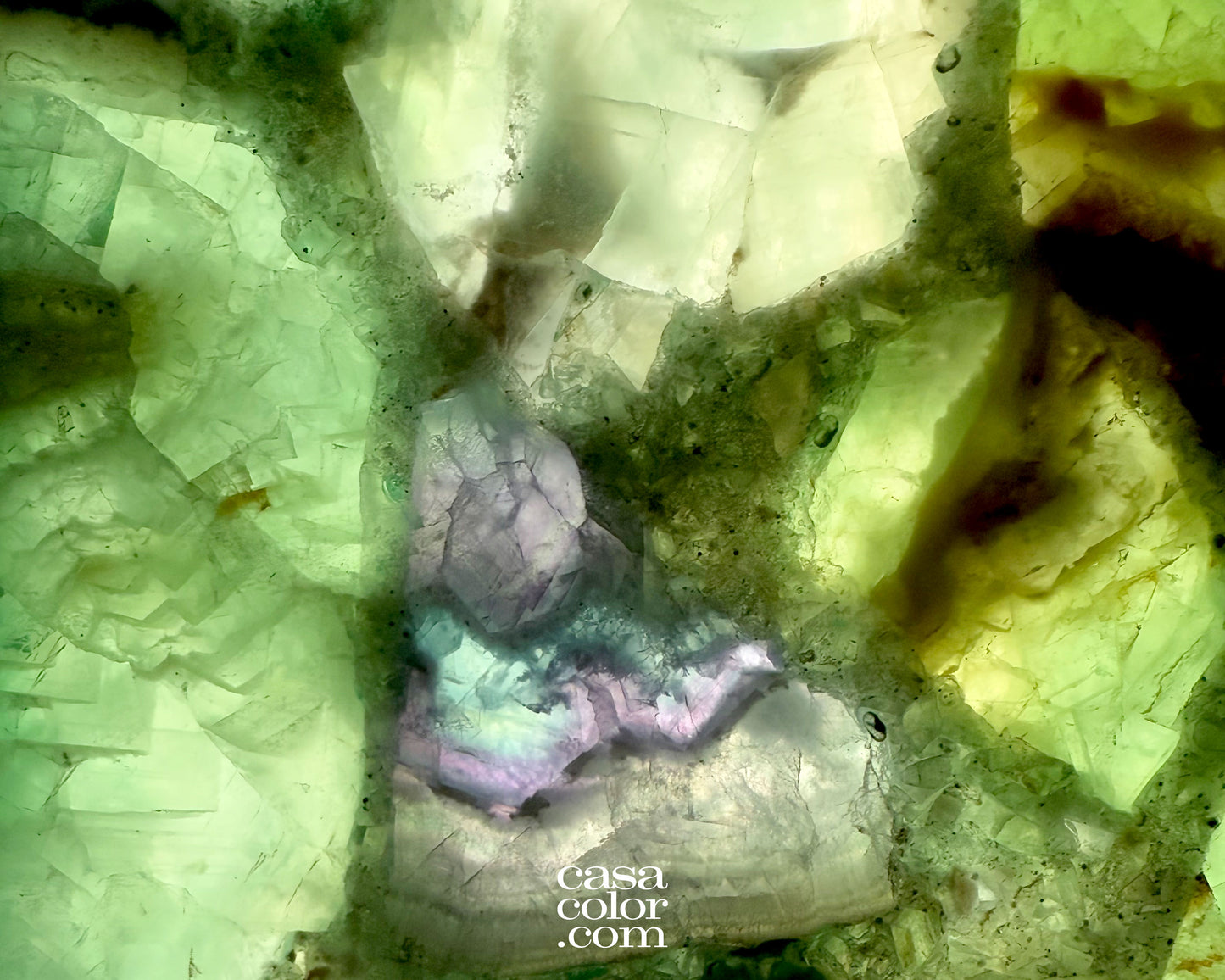 Fluorite Crystal Tower with Marble Base 32.5"