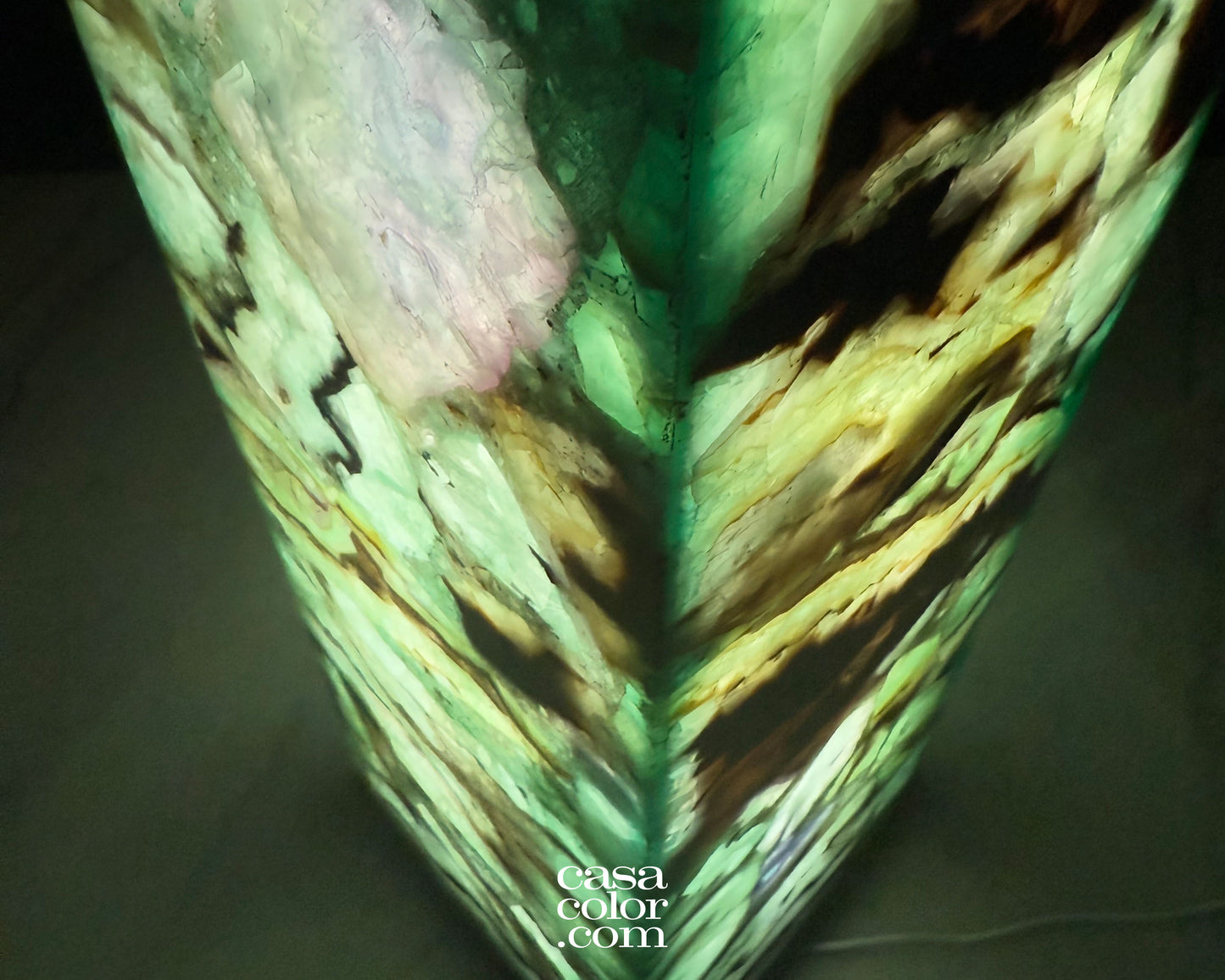 Fluorite Crystal Tower with Marble Base 32.5"