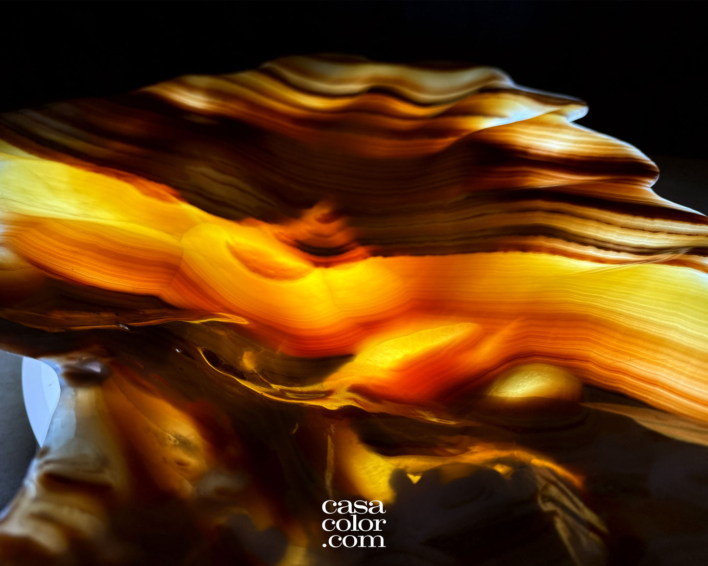 Flat White and Beige Onyx Bowl 25.5"