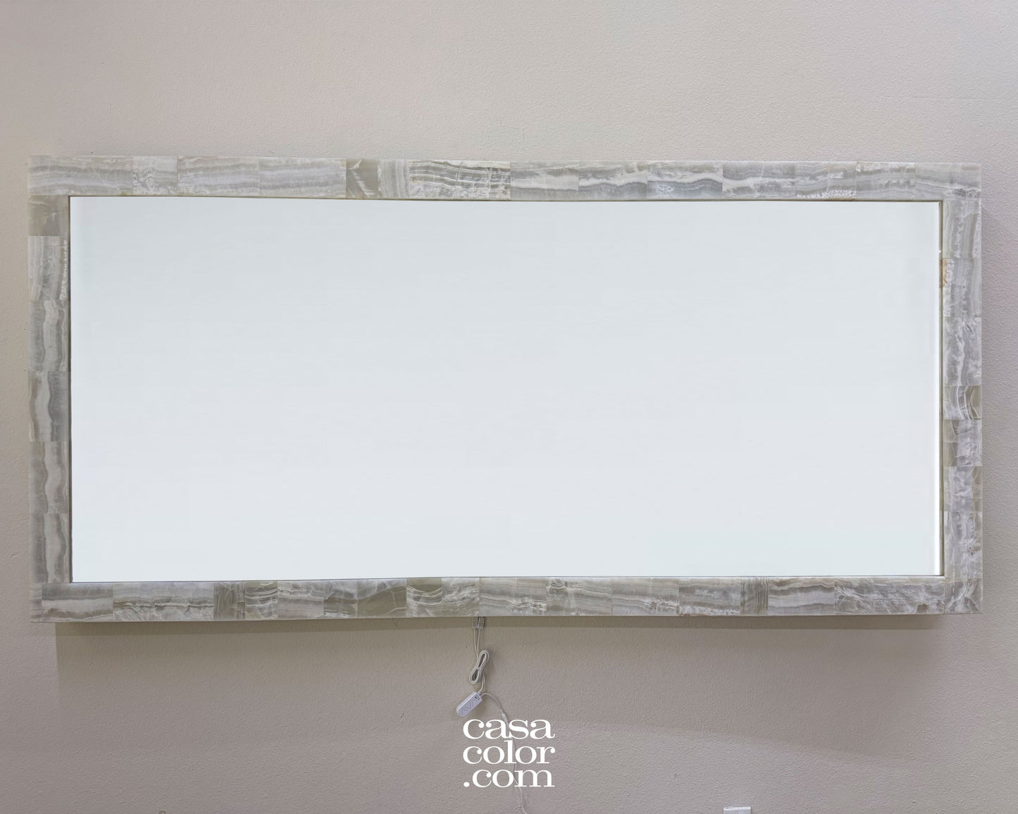 Super Large LED White Onyx Mirror 98"x47"