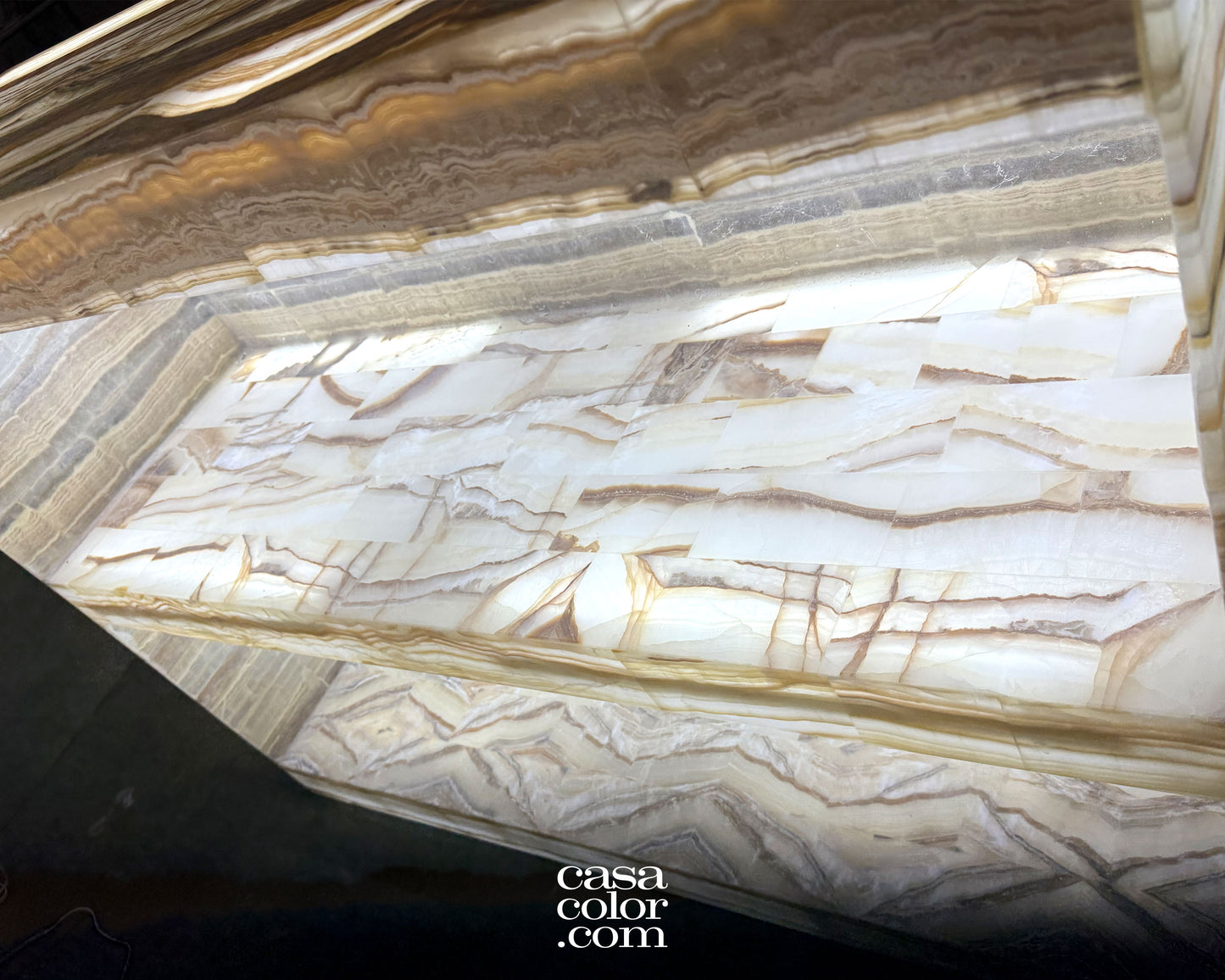 Incredible Brown Zebra Onyx Bar