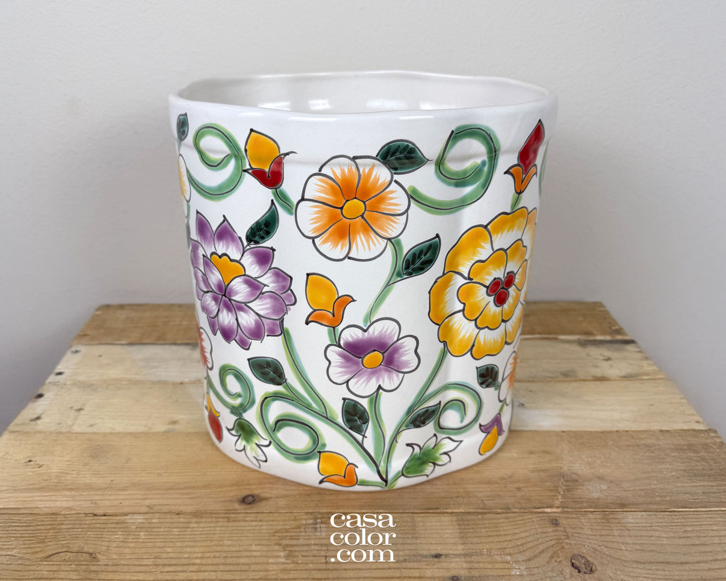 13 Piece Talavera Hand Painted Flower Bathroom Set with Pedestal Sink. Bathroom Fixtures Home Dec.