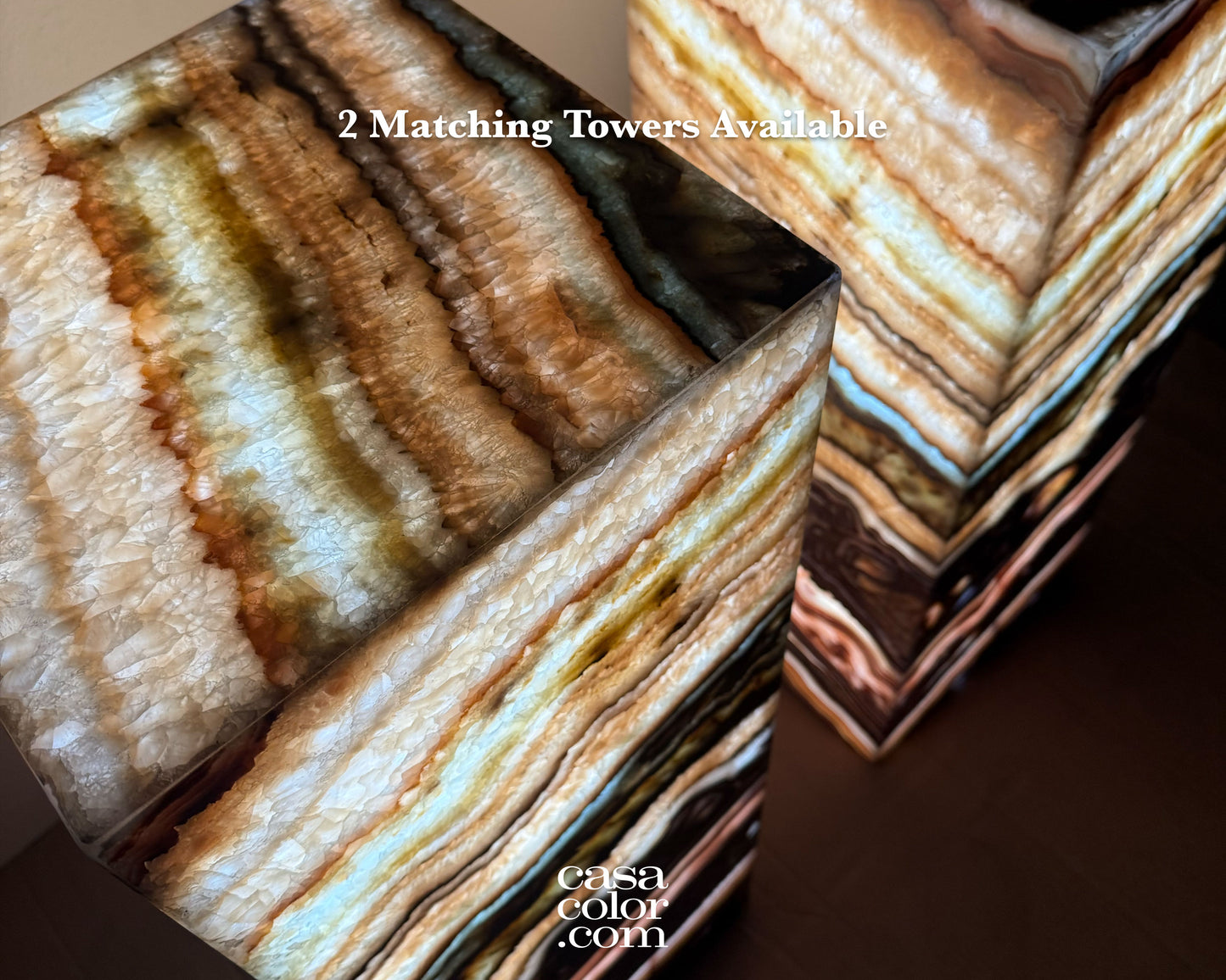 Onyx Serpentine Tower 31.5"x 12"