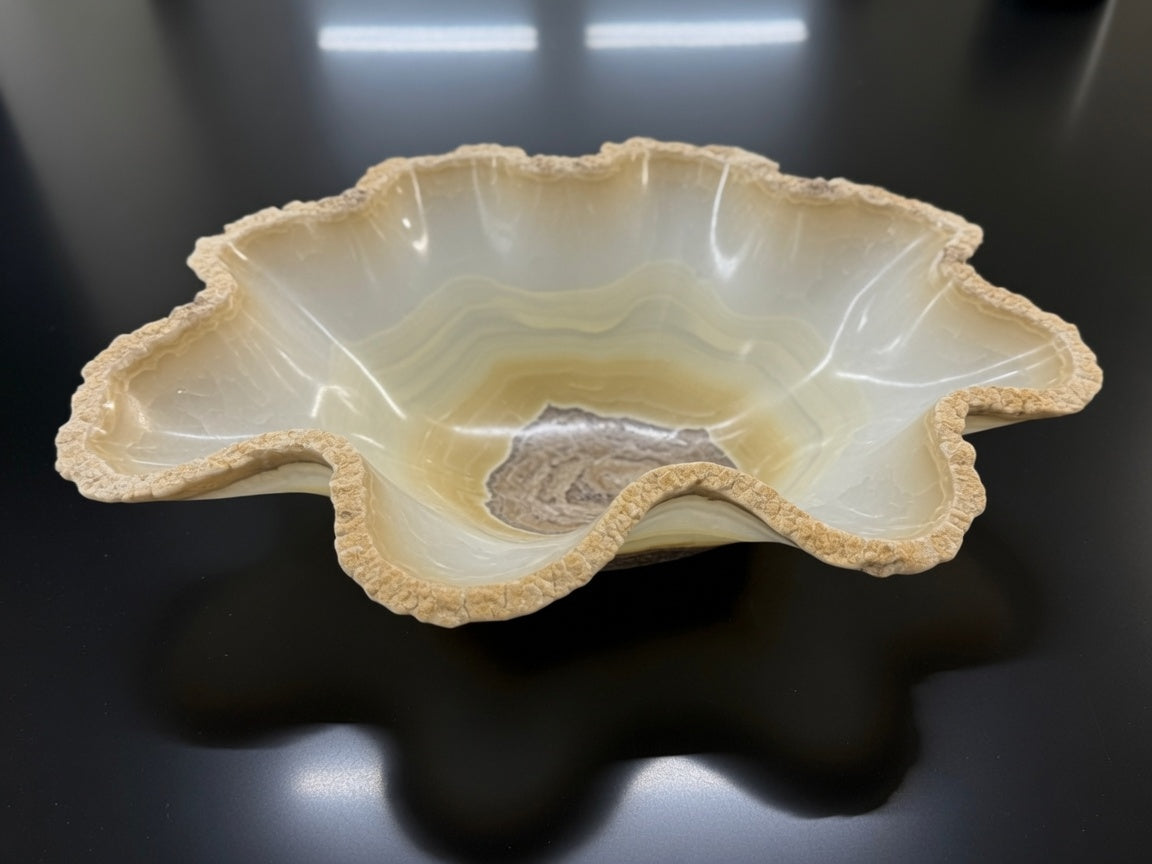Nacar Onyx Caramel Bottom Bowl