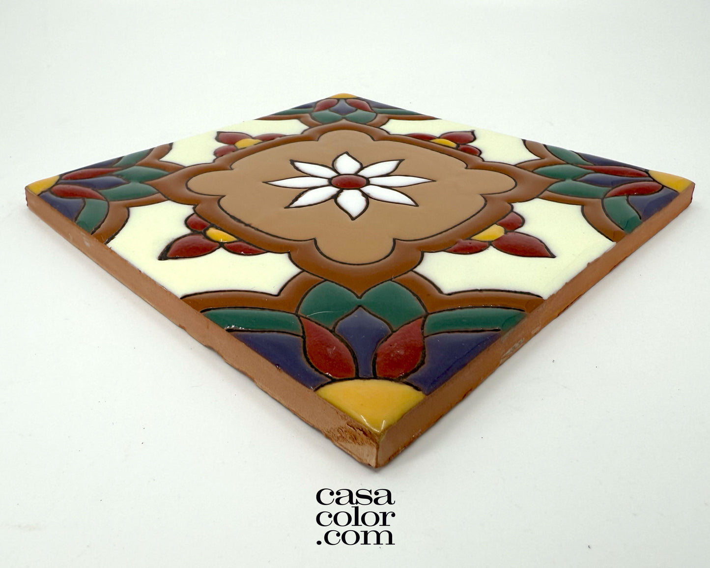 6"x6" Hand-Painted Tile. Glossy textured Surface. Fall Style. Indoor/Outdoor Tile