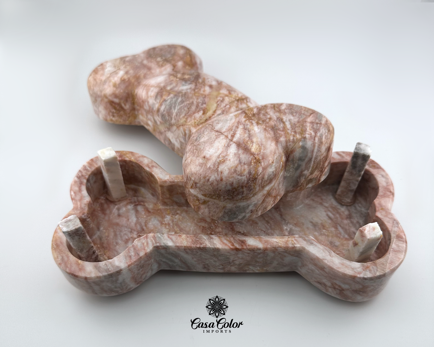 Handmade Pink Marble Dog Pet Urn for Cremation/ Ashes/ Large dogs.