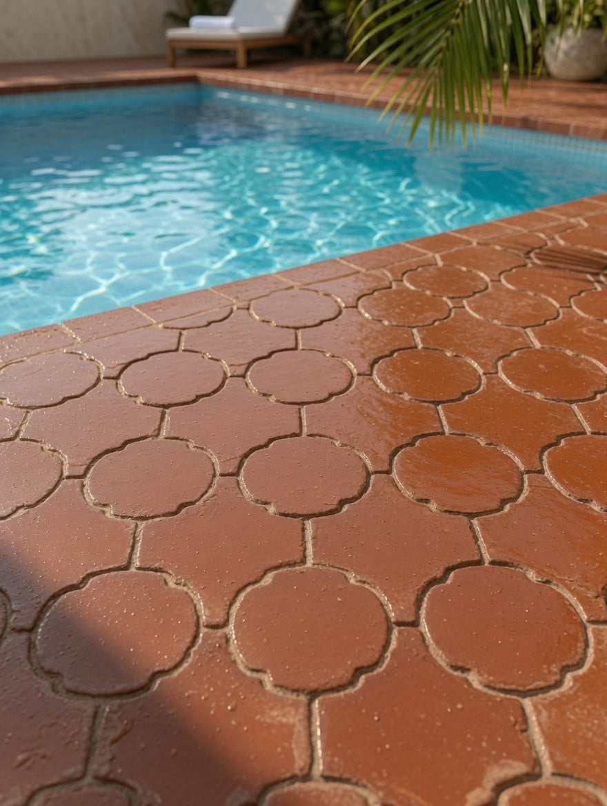 Sealed Handmade Terracotta, Saltillo Weather-resistant Tile , Spanish Tile, Rustic Tile,  Hacienda Style Tile