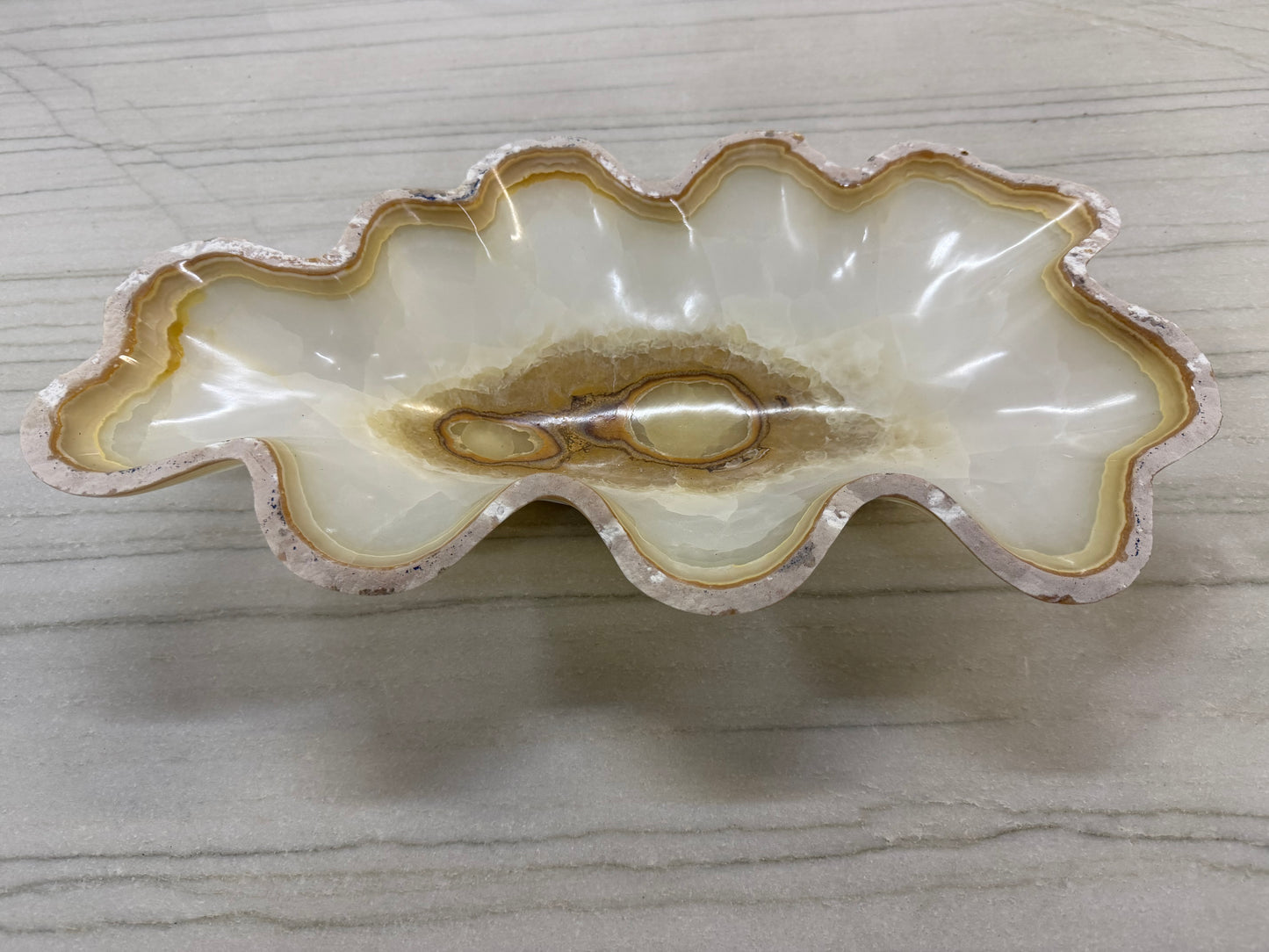 Nacar Onyx Caramel Bottom Bowl