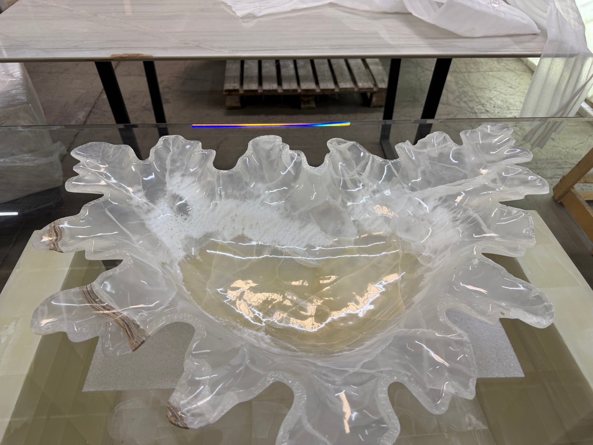 White Onyx Bowl
