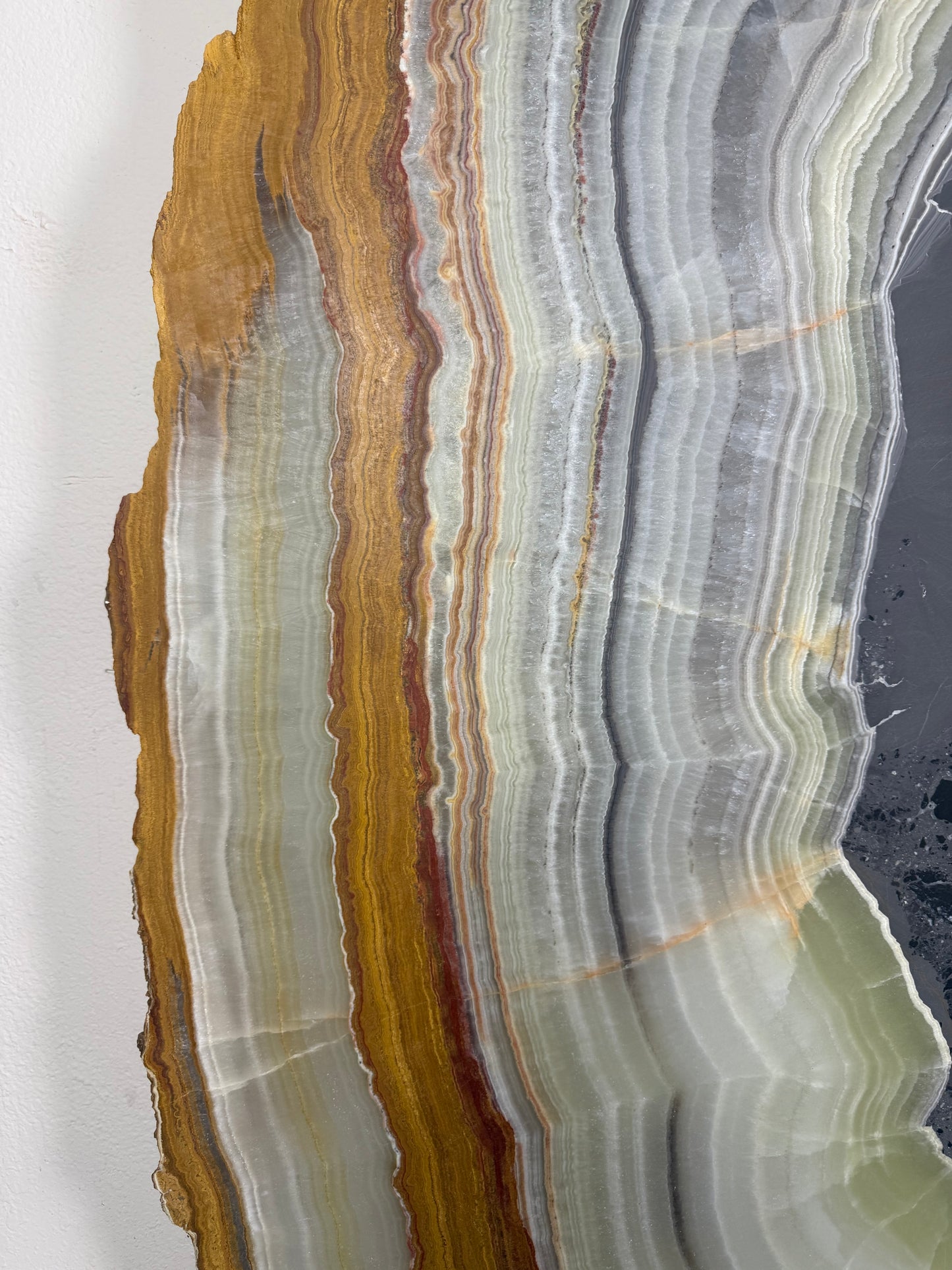 Two-Piece Onyx Stone Backlit Art Piece Wall Decor
