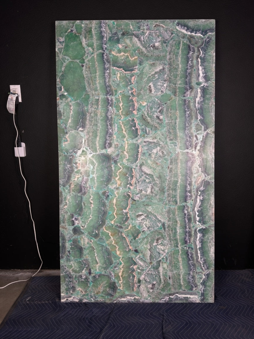 Largest Backlit LED Crystal Fluorite Pannel 71" x 39"