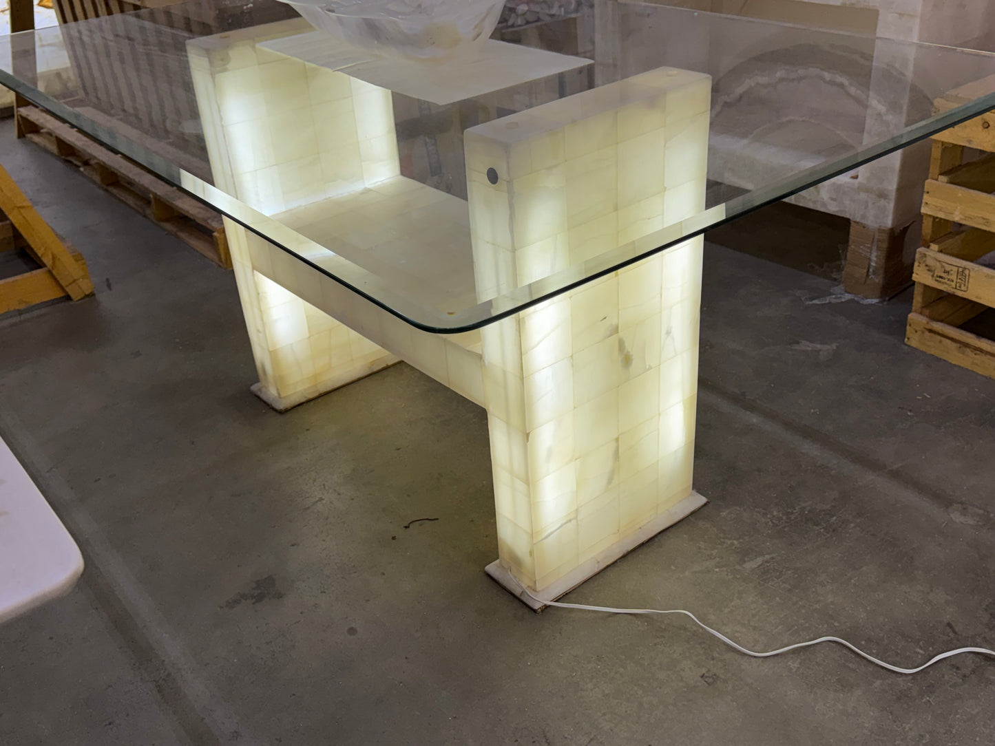 Onyx Rectangular Glass Dining table