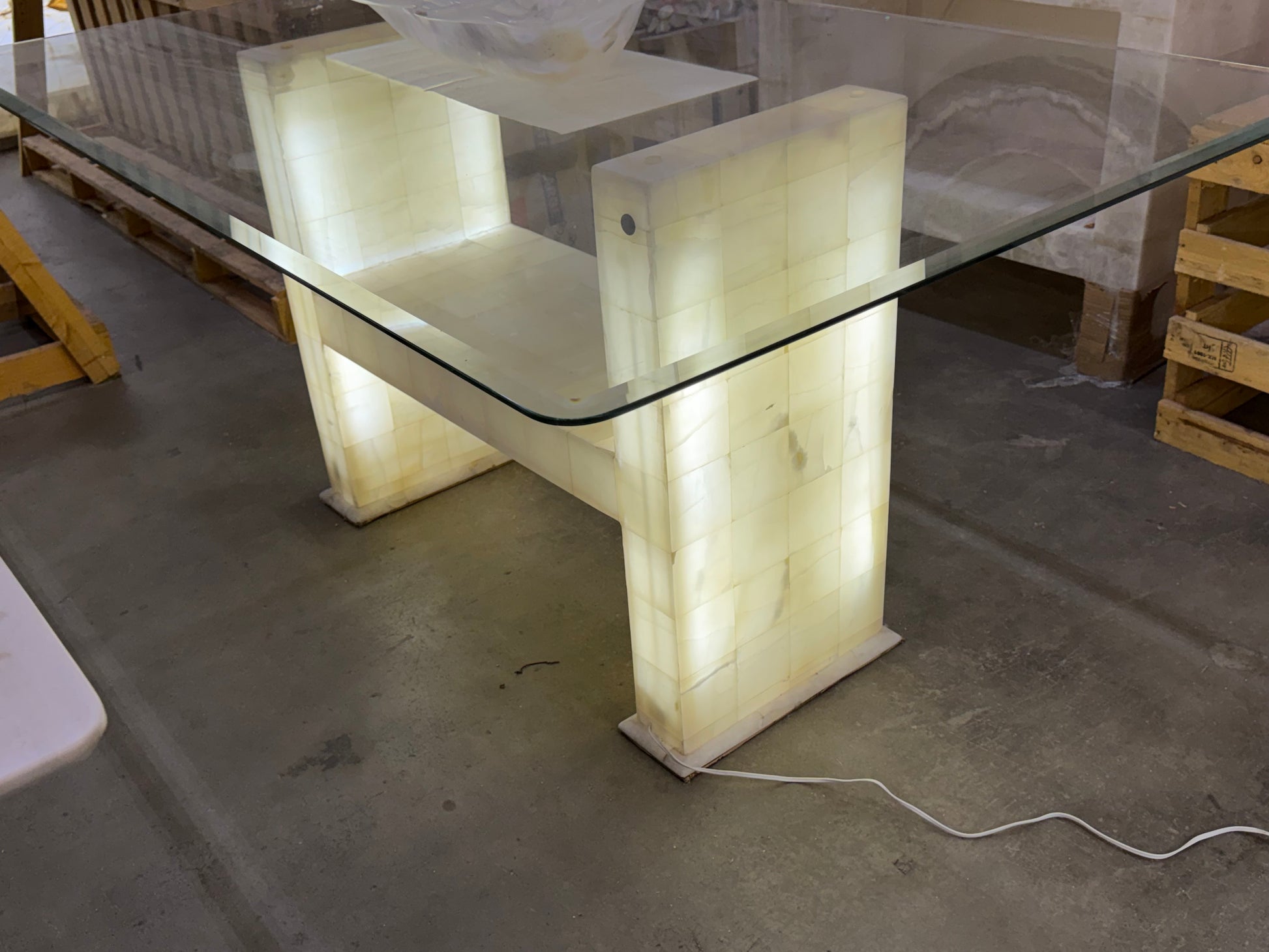 Onyx Rectangular Glass Dining table