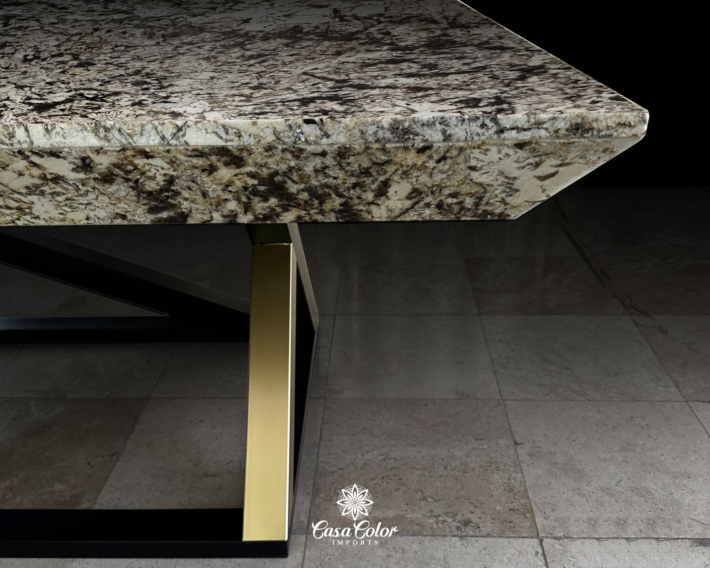 Exotic Brazilian Patagonia Quartzite Dining Table. Dining Table Seating for 12 - 14 People.