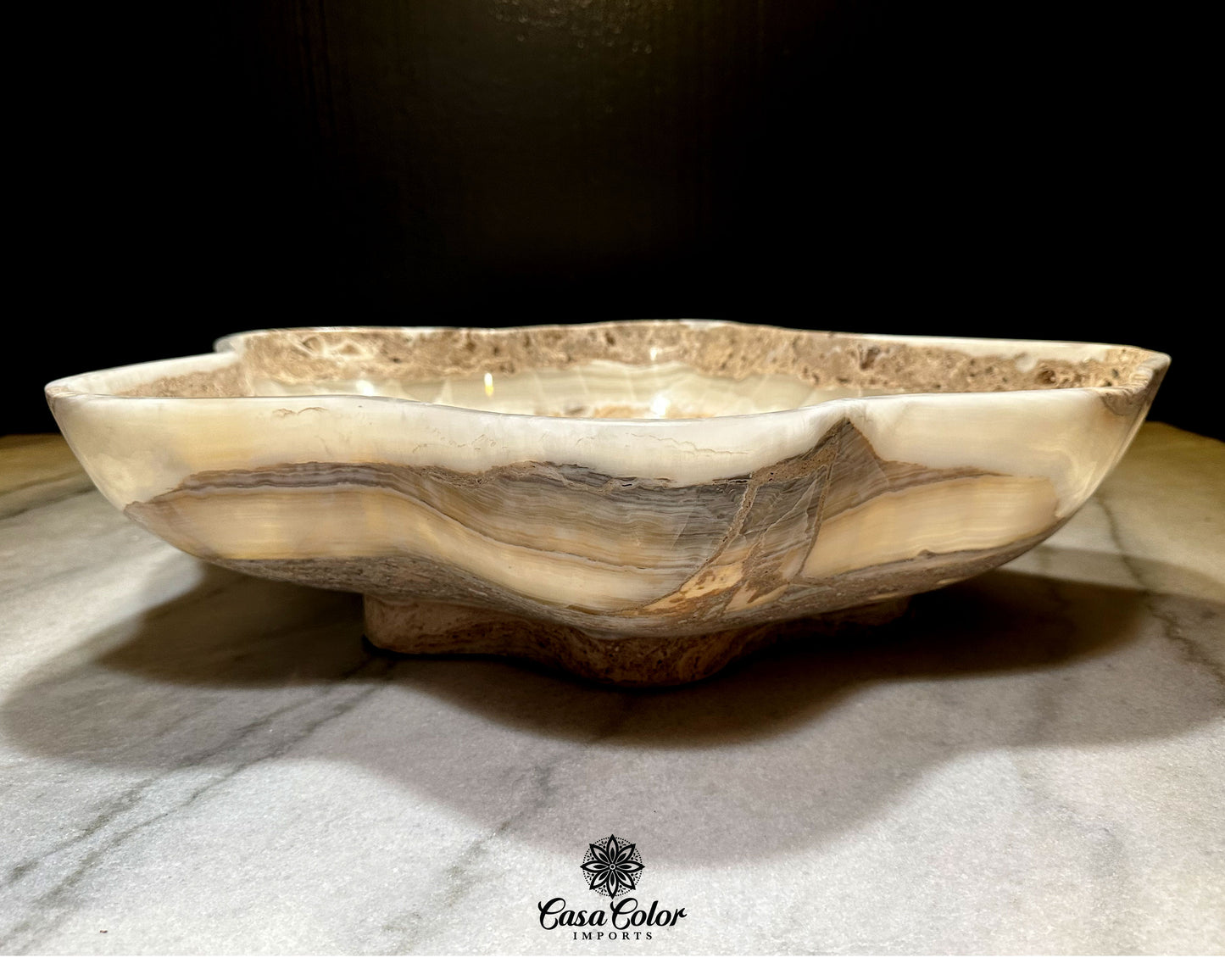 Extra Large White Onyx Centerpiece Bowl. Dining Room Essential, Fruit Bowl, Dining Table Center Piece Décor, Dining Table Decor, Marble Bowl, Coffee Table Decor, Fruit Holder, Table Centerpiece.