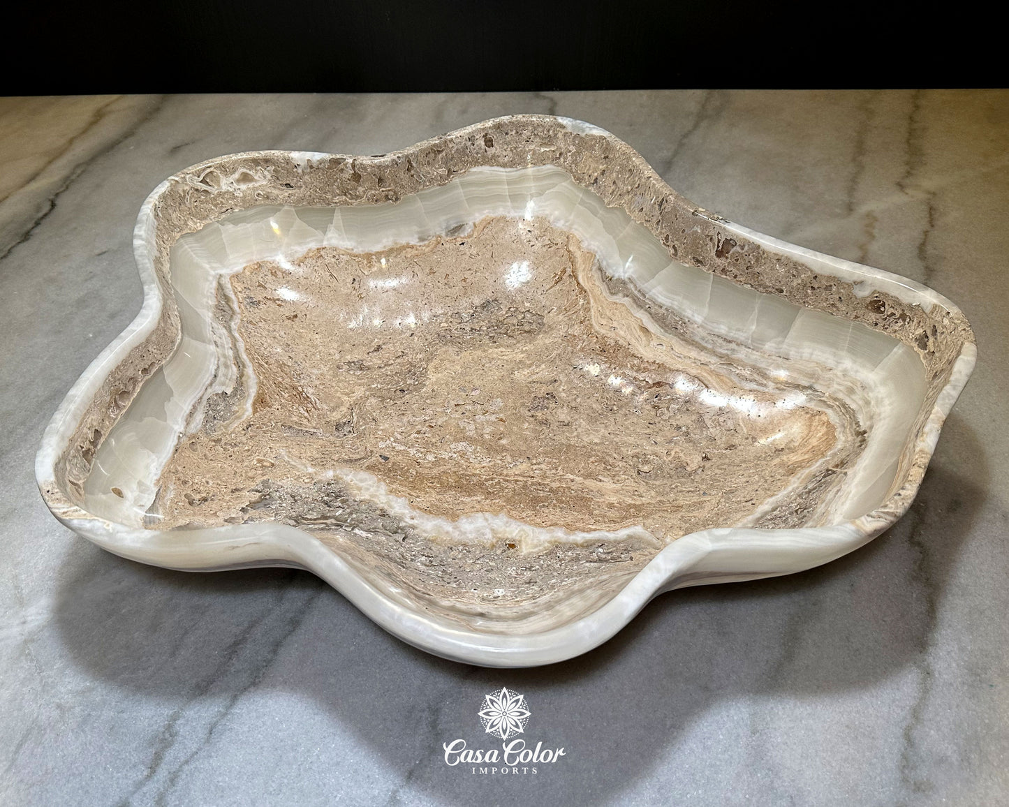 Extra Large White Onyx Centerpiece Bowl. Dining Room Essential, Fruit Bowl, Dining Table Center Piece Décor, Dining Table Decor, Marble Bowl, Coffee Table Decor, Fruit Holder, Table Centerpiece.