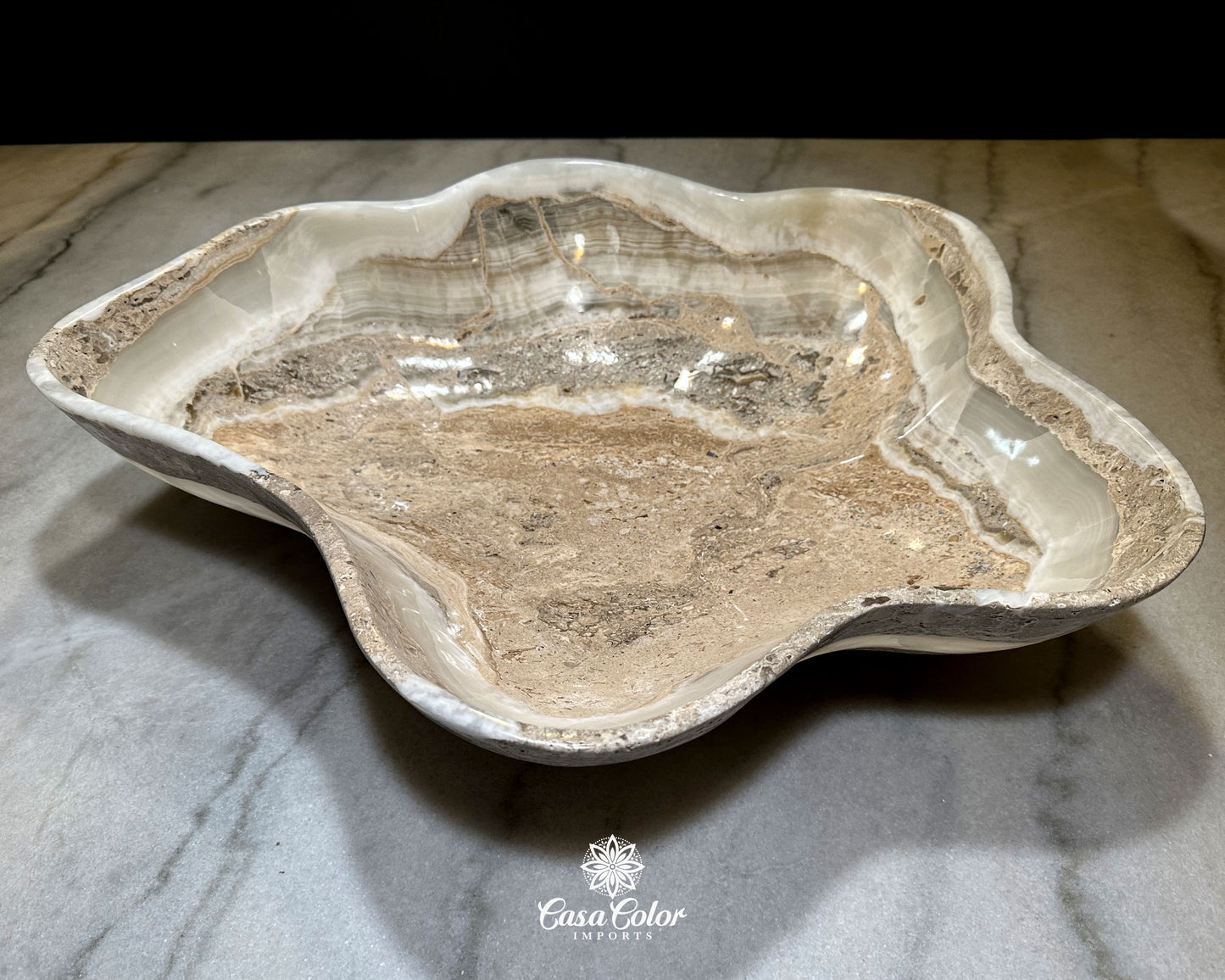 Extra Large White Onyx Centerpiece Bowl. Dining Room Essential, Fruit Bowl, Dining Table Center Piece Décor, Dining Table Decor, Marble Bowl, Coffee Table Decor, Fruit Holder, Table Centerpiece.