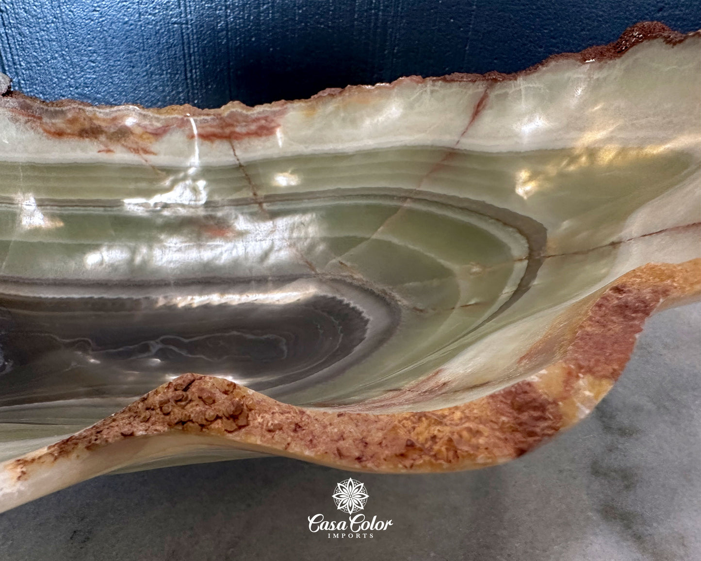 Extra Large Green Onyx Centerpiece Bowl, Multicolor Black Eye with Banded Aqua colors. Hand-Carved, Dining Room essential. Luxury Home Décor. Decorative Table Centerpiece, Coffee Table Decor, Marble Bowl, Centerpiece ideas.