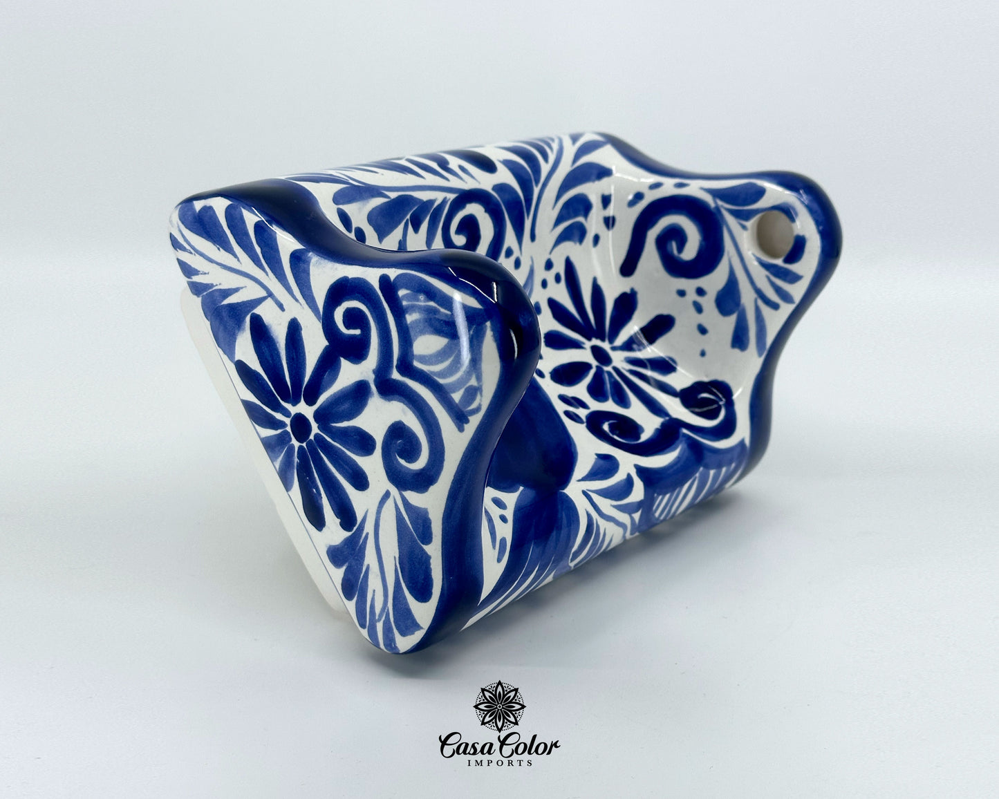 10 Piece Talavera hand painted Blue/White Bathroom fixtures/ Home Decor/ Colonial style. FREE SHIPPING.