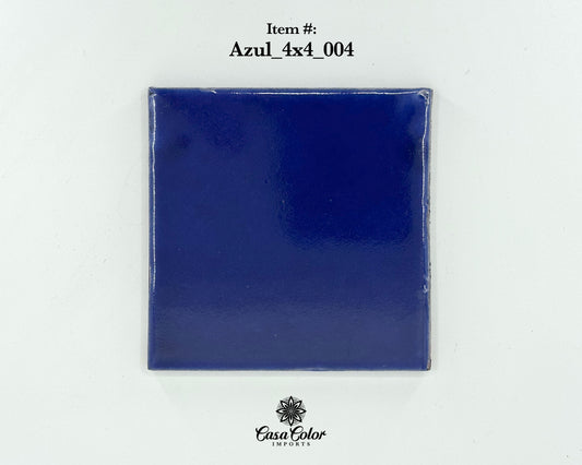 50 Glossy Blue Decorative Hand Painted Tiles. 4X4.