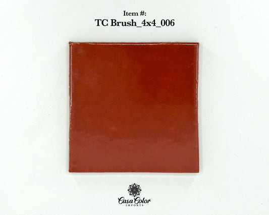 50 Glossy Red/Brown Decorative Hand Painted Tiles. 4X4.