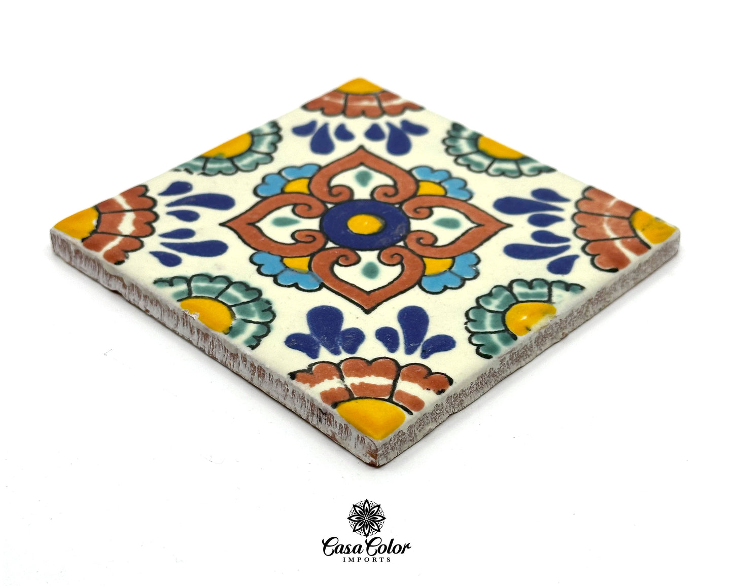 Matte Finish 25 Decorative Talavera Tile, Colorful Style 4X4