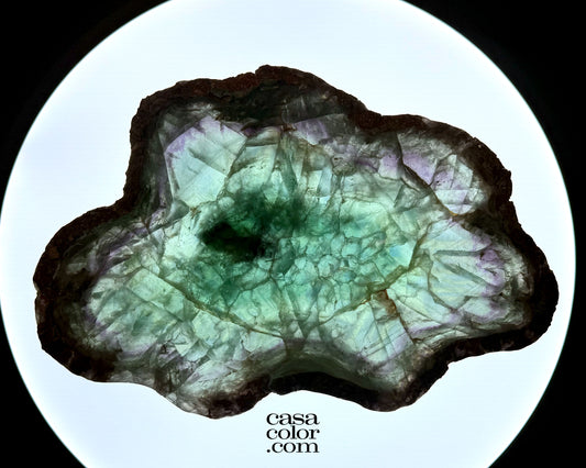 Hand Carved Green Translucent Fluorite Crystal Bowl