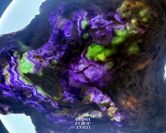 Stunning All Purple Hand Carved Translucent Fluorite Crystal Bowl