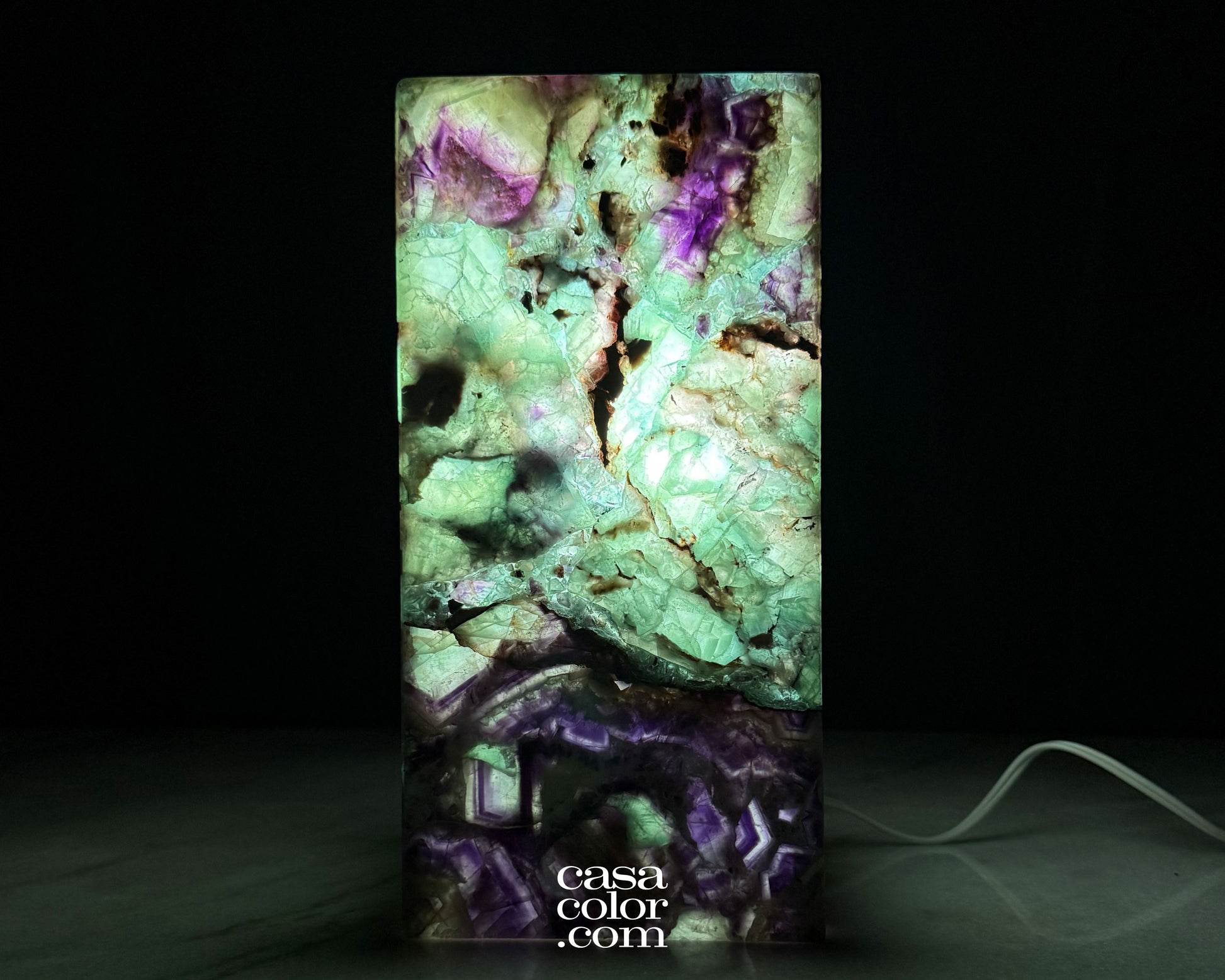 Fluorite Crystal Lamp