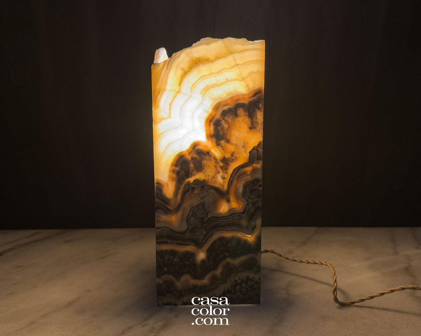 Onyx Zebra Lamp