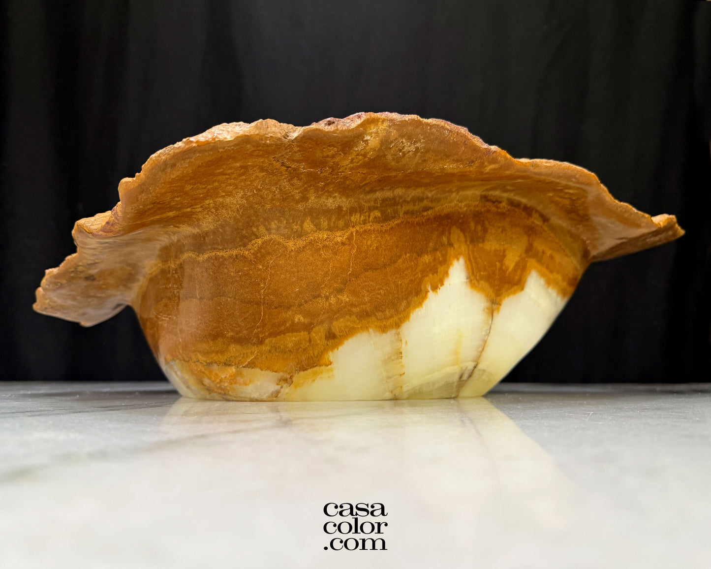 Large Raw Stone Edge Onyx Bowl