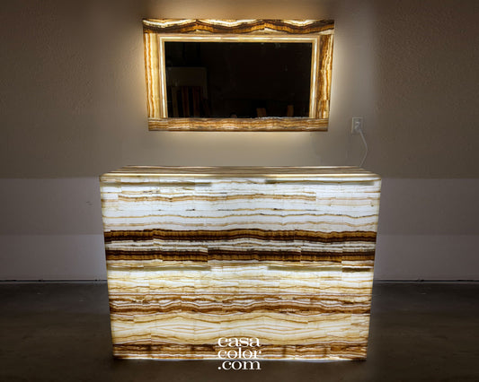 Incredible Brown Zebra Onyx Bar