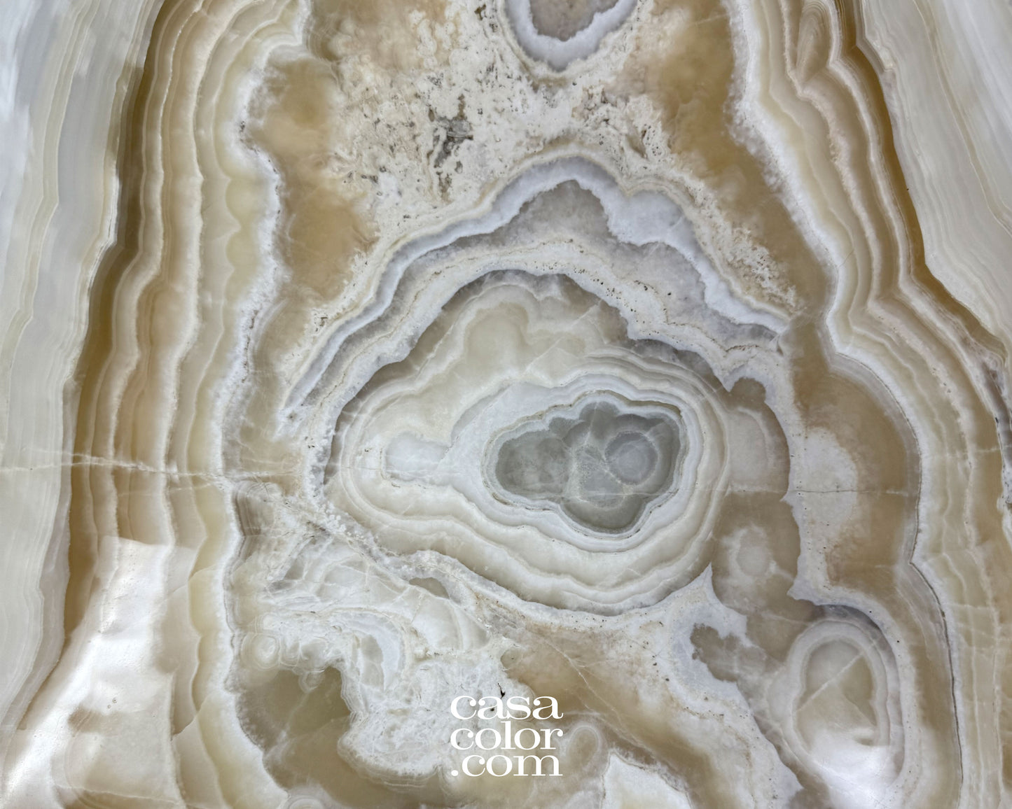 Large White Onyx Nacar Bowl, One Carved Single Piece of Stone.